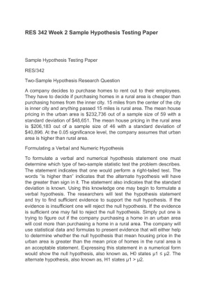 how to state a hypothesis in a research paper