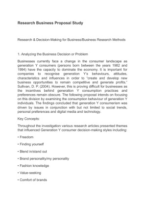 Research Business Proposal Study