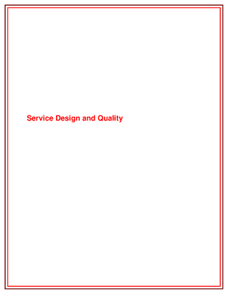 SRV 301 Week 2 Assignment Service Design and Quality