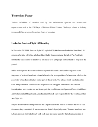 Terrorism Paper