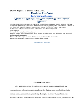 CJA490 Module 2 Case Assignment