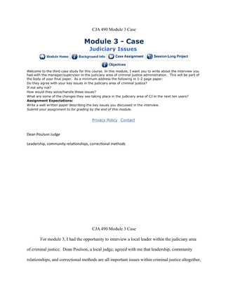 CJA490 Module 3 Case Assignment