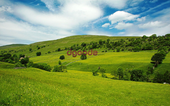 Rolling Hills and Blue Sky