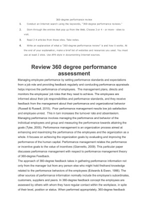 360 degree performance review