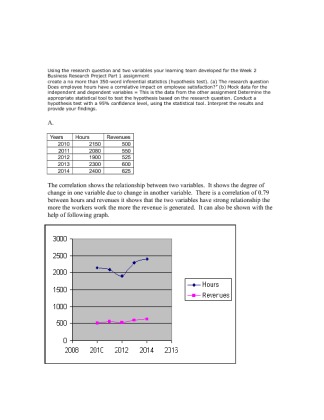 create a no more than 350 word inferential statistics (hypothesis...