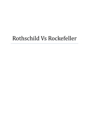 Rothschild Vs Rockefeller