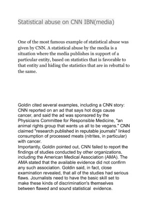 Statistical abuse on CNN IBN(media)