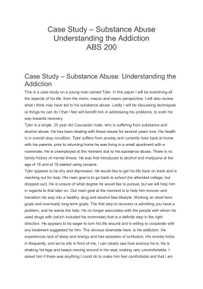 Substance Abuse Understanding the Addiction