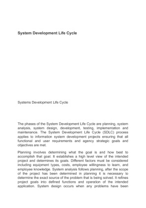 System Development Life Cycle (2)