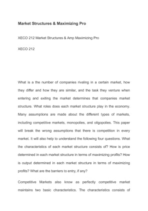 XECO 212 Market Structures & Amp Maximizing Pro