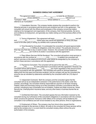 Business Consulting Agreement