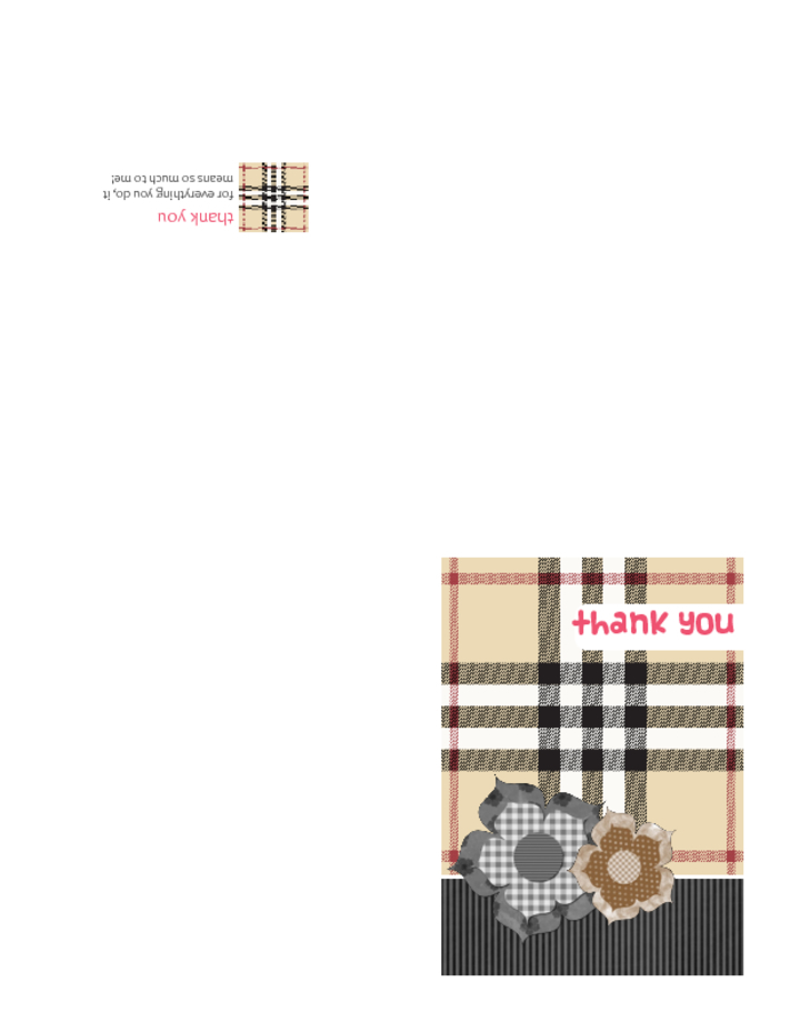 Burberry Thank You Card