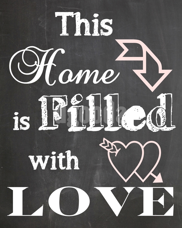 Chalkboard Printable This Home is Filled With Love