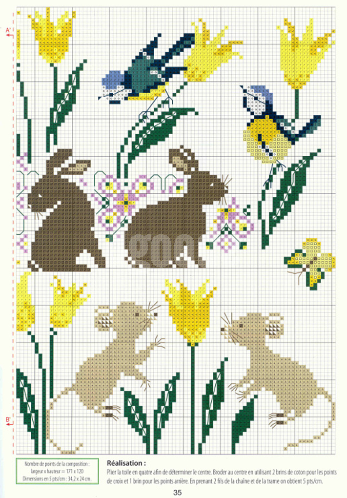 Cross Stitch Easter Design Pattern