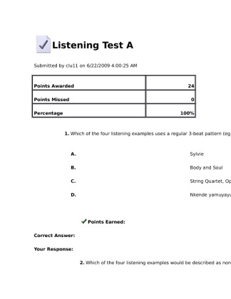 Parkland College  MUS  121 Music Appreciation  listening test A...