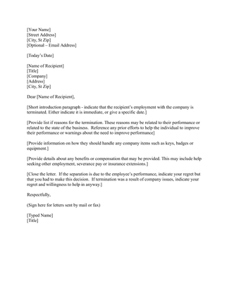 Letter of Termination
