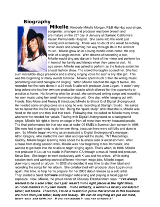Kimberly Mikelle Morgan biography