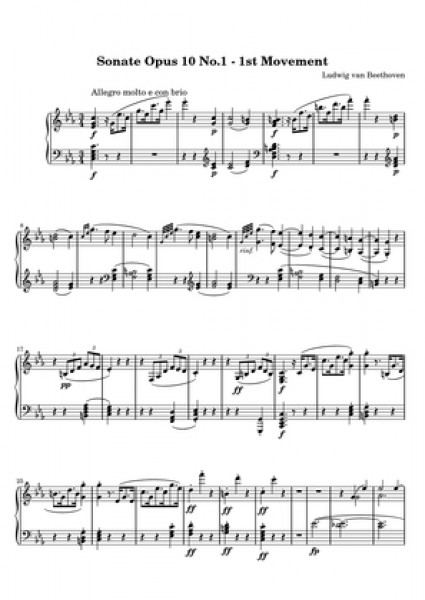 Sonate Opus 10 No. 1   1st Movement