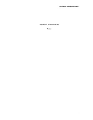  Business Communications [277 Words]