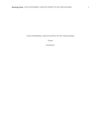  COMM 1312 Assignment 2:  Annotated Bibliography on Volunteering and...