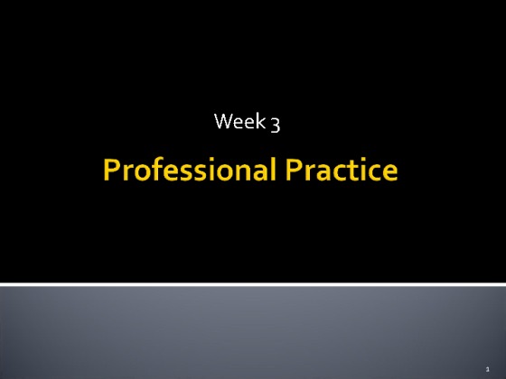  COMM Week 3:  PR Professional/Specialist [41 Slides]