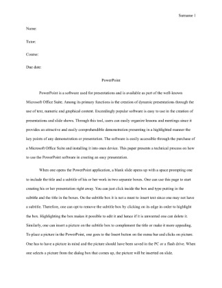  Report On How Power Point Was Done [852 Words]