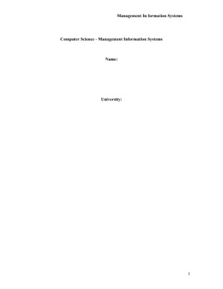  Management Information Systems [569 Words]