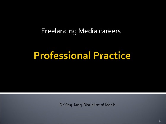  Freelancing Media careers PPT [46 slides]