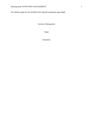  Assignmenat 2: Inventory Management    Research two (2) manufacturing...