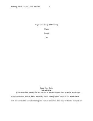  Legal Case Study [565 Words]