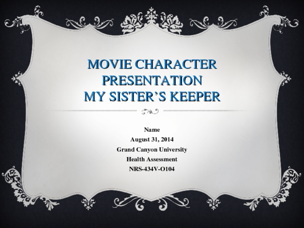  NRS 434V Week 5 Movie Character Health Assessment Presentation � My...