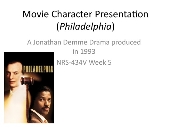   NRS 434V Week 5 Movie Character Health Assessment Presentation  ...