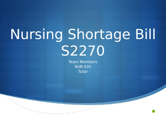  NUR 531 Week 4  Influencing the Future of Nursing and Health Care...
