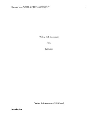  Writing Self Assessment [320 Words]