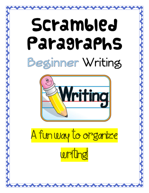 Scrambled Paragraphs Activity Beginner Writing