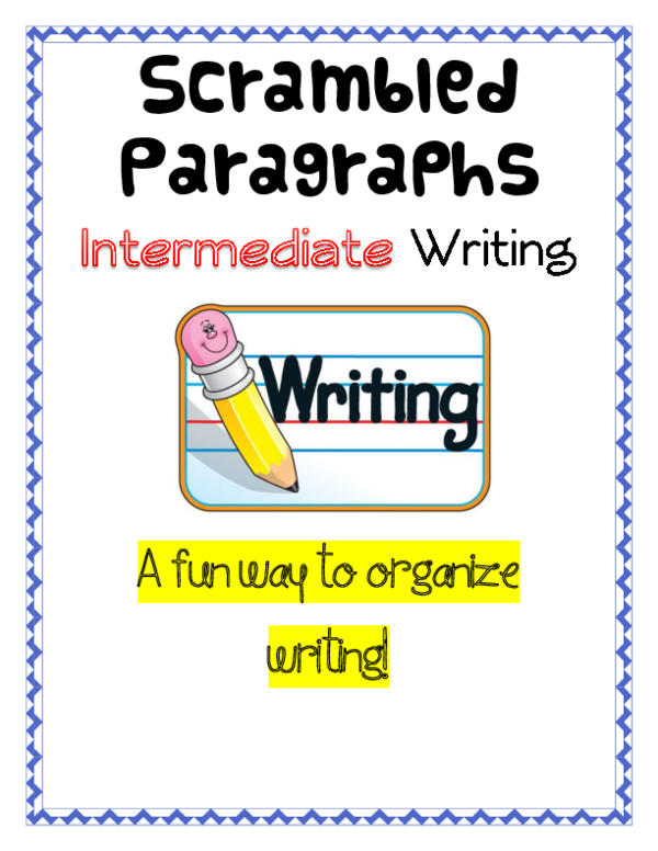 Scrambled Paragraphs Activity Intermediate Writing
