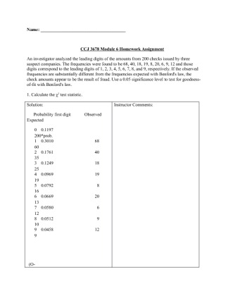 CCJ 3678 Module 6 Homework Assignment