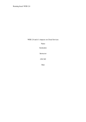 CIS 505 Week 10 Term Paper - Networking