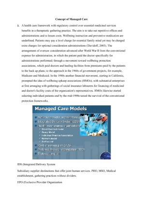 Concept of Managed Care