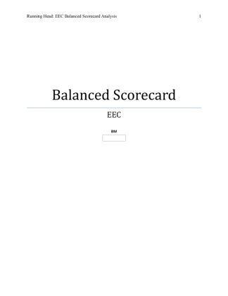 EEC Balanced Scorecard Analysis