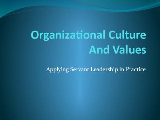 NRS 451V Week 4 Organizational Values Presentation [UPDATED]