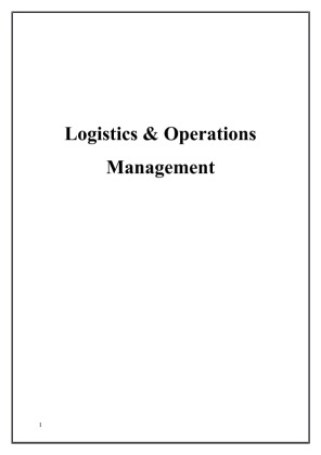 PM206   Logistics and Operations Management