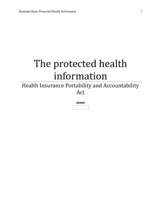 The protected health information