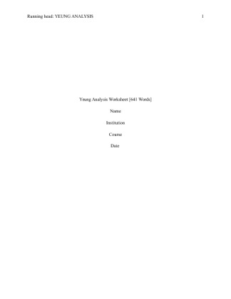 Yeung Analysis Worksheet [641 Words]